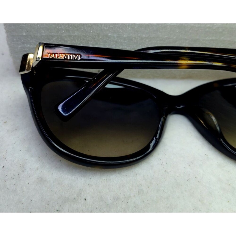 Vintage Valentino S215 Tortoise Shell Sunglasses w Bling 58-14-130mm Made Italy - Picture 8 of 16